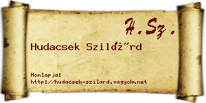 Hudacsek Szilárd névjegykártya