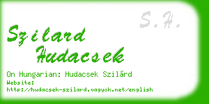 szilard hudacsek business card