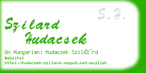 szilard hudacsek business card